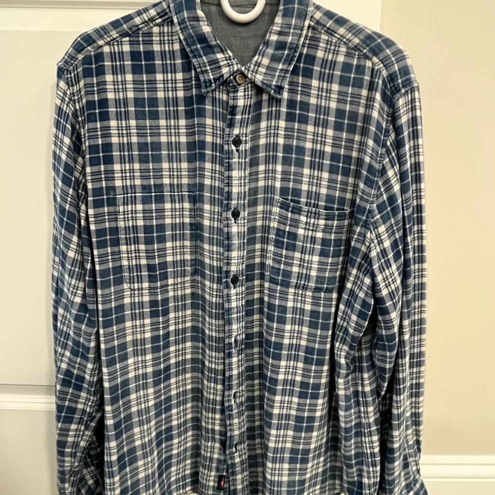 Faherty Reversable Brushed Flannel Button Down - image 1